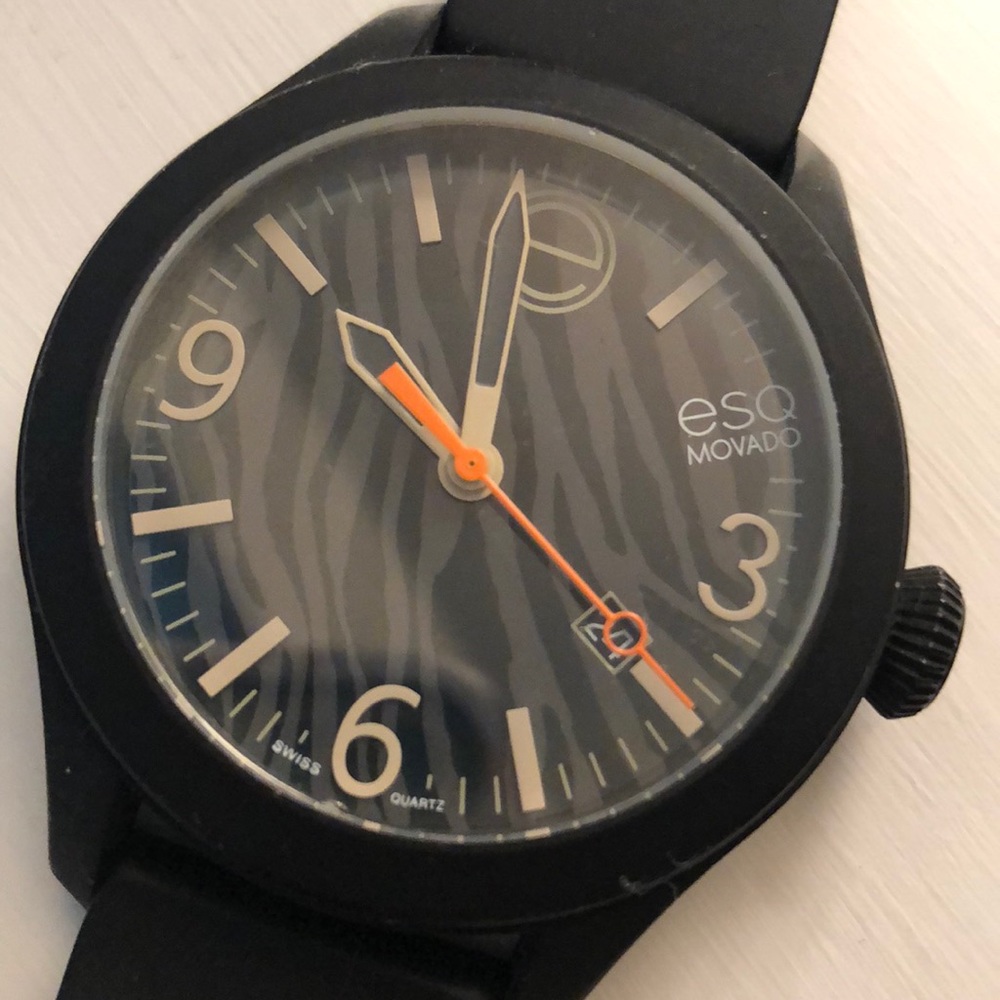 Black Rubber ESO Movado Watch - Worn 2 times